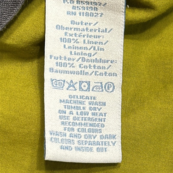 Boden green and gray side zip midi dress.  Short sleeves. Size 6. Good condition - Picture 11 of 12